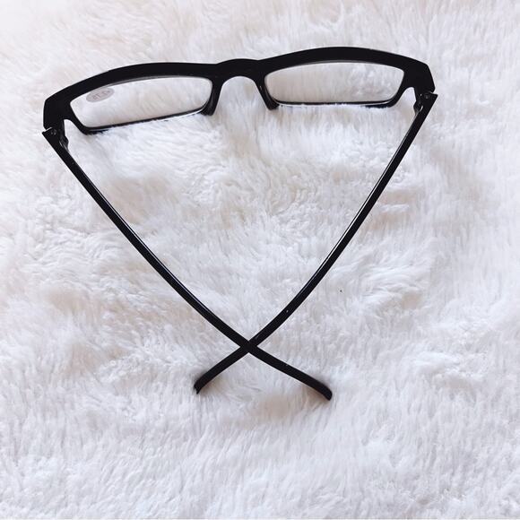 Vivian Black Rectangular Classic Reader Glasses - Picture 8 of 9